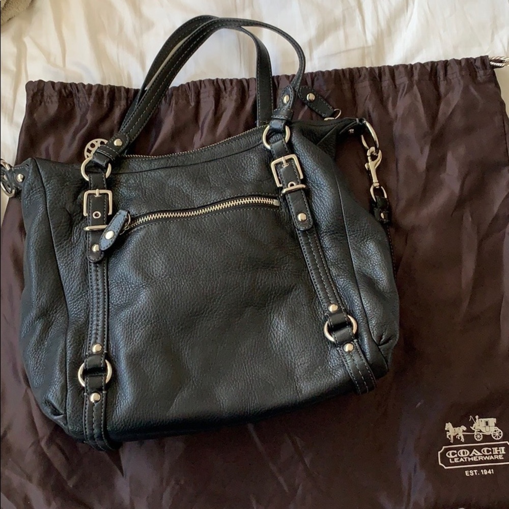 Coach Convertible Soft Genuine Leather Handbag Gem
